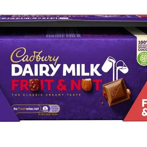 Wholesale Cadbury Fruit & Nut 15x180g (Min 10 cases)