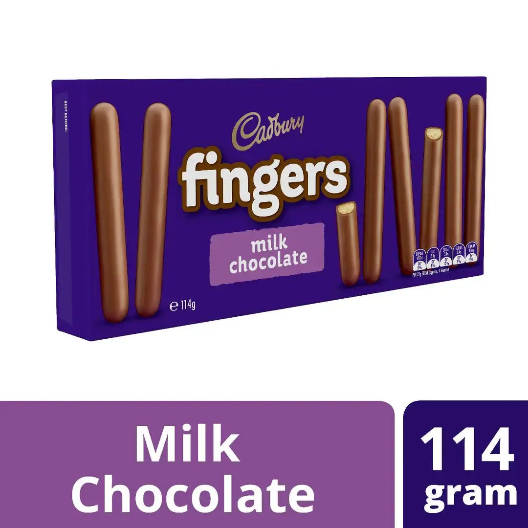 Wholesale Cadbury Milk Chocolate Fingers 12x114g (Min 10 cs)