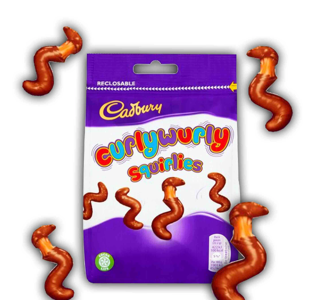 Cadbury Curly Wurly Squirlies Chocolate bag 10x85g ($2.95/Unit)