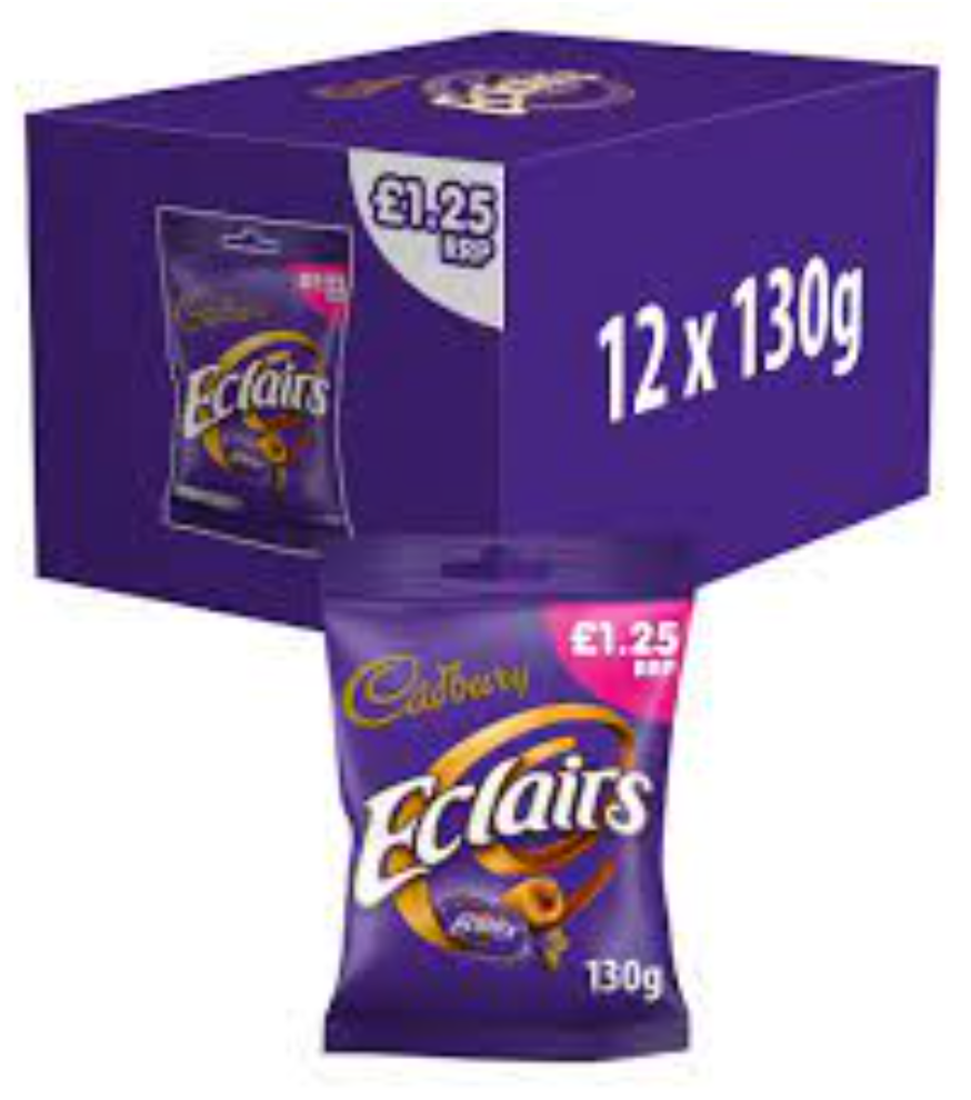 Cadbury Chocolate Eclairs 12x130g Holidays Season ($2.90/Unit)