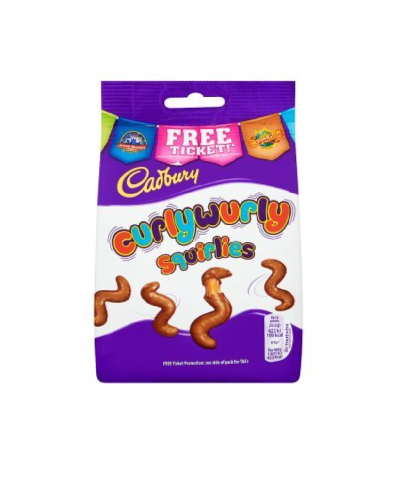 Cadbury Curly Wurly Squirlies Chocolate bag 10x85g ($2.95/Unit)