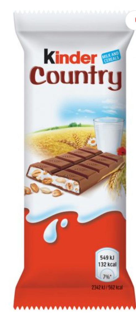 Kinder Country Chocolate 40x23g($0.85/Unit)
