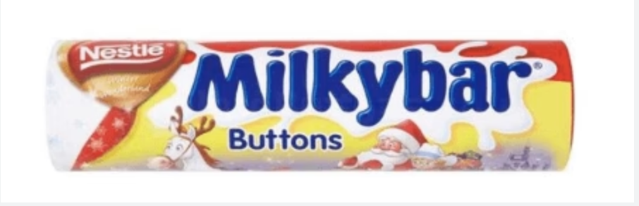 Christmas MILKY BAR Buttons Giant Tube 15x80g ($2.90/Unit)