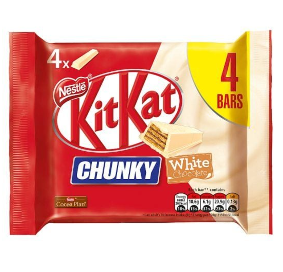 Kit Kat Chunk White Fingers 24x41.5g ($1.10/Unit)