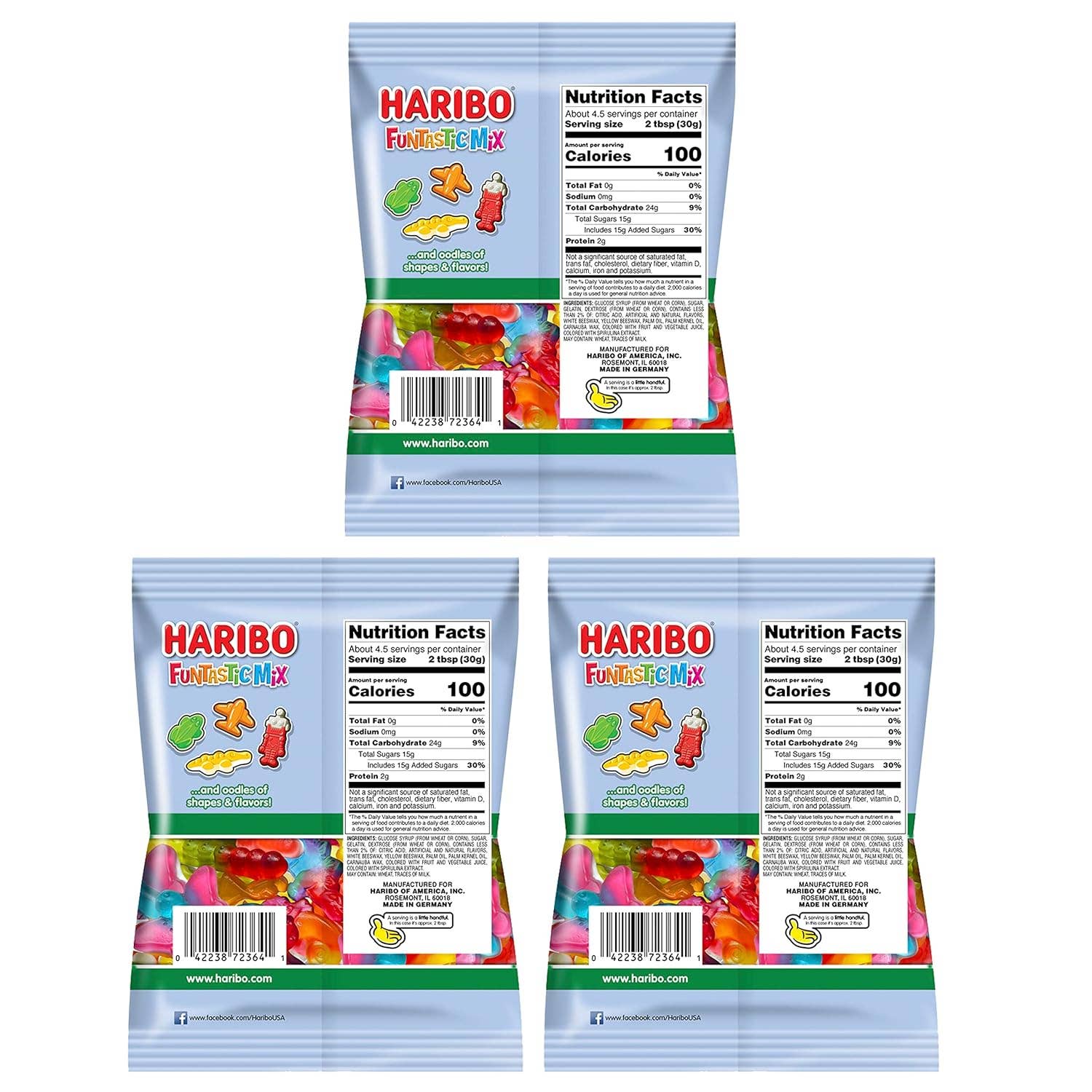 HARIBO Gummi Candy - Funtastic Mix 5 oz. bag (Pack of 12) ($2.25/Unit)