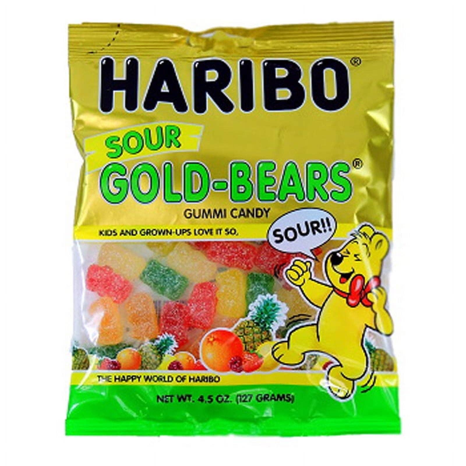 Haribo Peg Sour Gold-Bears Gummies Ct 12 (4.5 Oz) ($2.25/Unit)