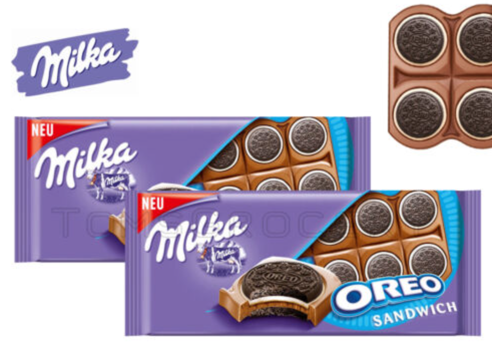 Milka Chocolate with Whole Oreo Cookies 92g (Oreo Sandwich) ($1.95/Unit)