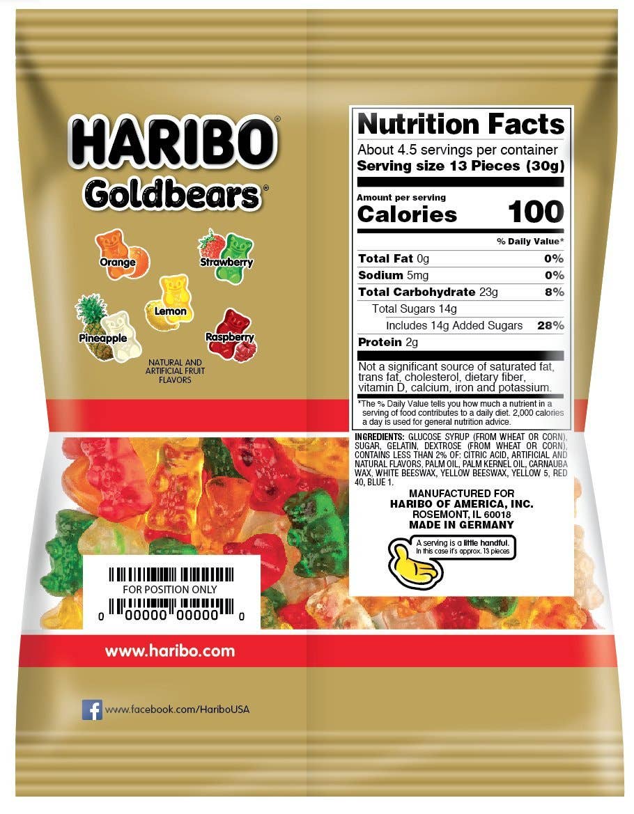 Haribo Goldbears Gummi Candy 5 oz Bags (Pack of 12) ($2.25/Unit)
