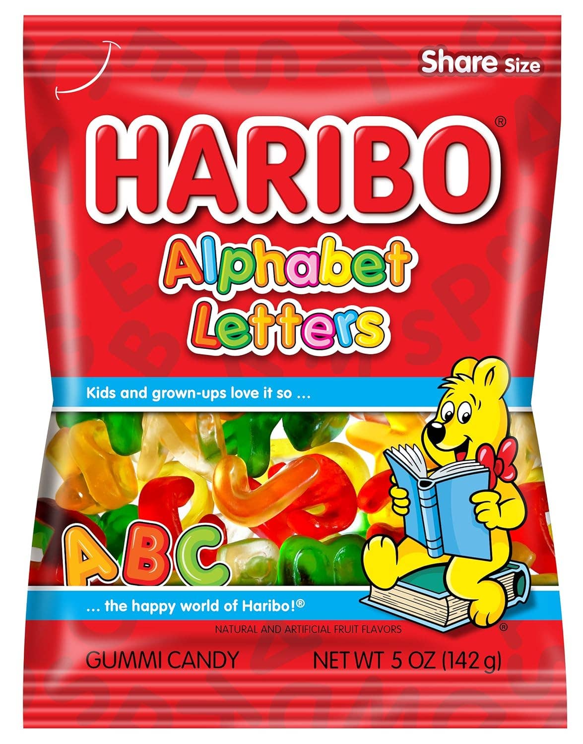 HARIBO Gummi Candy Alphabet Letters 5 oz. Bag (Pack of 12) ($2.25/Unit)