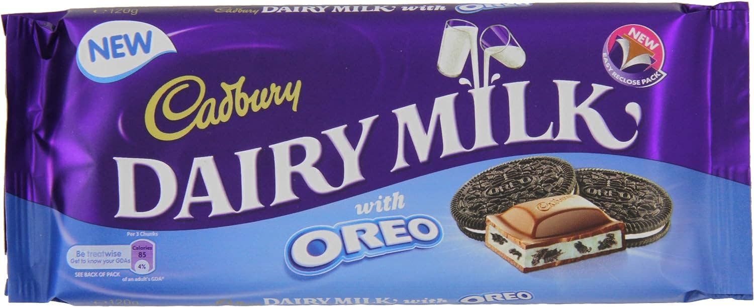 Cadbury Dairy Milk with Oreo Chocolate Bar 120g ($2.95/Unit)