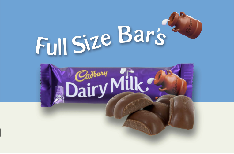 Cadbury Dairy Milk Chocolate, 48x45g Bar ($1.10/Unit)